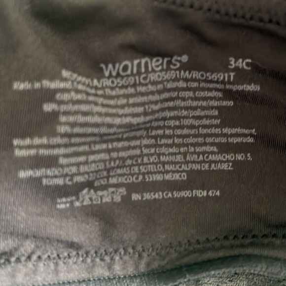 Warner’s Black Wireless Bra - Picture 5 of 5